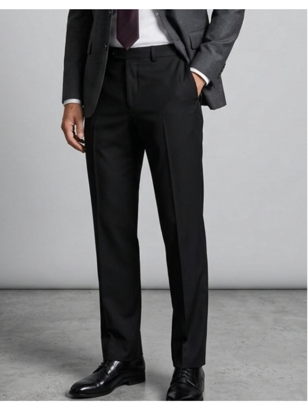 Banana Republic Gavin Dress Pants Blk 36x30 Made in Italy Relaxed Straight 2071